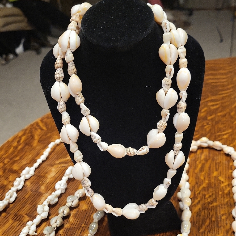 Hawaiian Cowri Sea Shell Necklaces Set Of 4 - 36 Inches